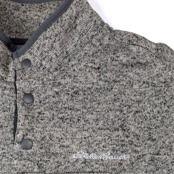 Eddie Bauer Radiator Fleece Snap Mock Pullover Sweater Mens Medium - Picture 6 of 6